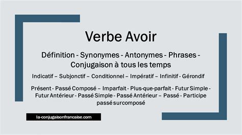 avoir synonymes